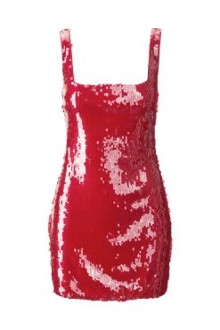 ECLIPSE DRESS | POINSETTIA 10 ECLIPSE DRESS | POINSETTIA -Chic Style Shop STAUD ECLIPSEDRESS POINSETTIA ECOM 1