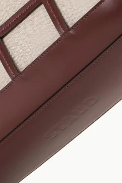 EMMA TOTE | MAHOGANY NATURAL -Chic Style Shop STAUD EMMATOTE BAG MAHOGANYNATURAL SUPF 23 ECOM 3