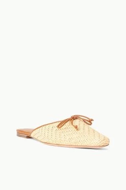GINA MULE | NATURAL RAFFIA -Chic Style Shop STAUD GINA MULE NATURAL SPRING 23 ECOM 2