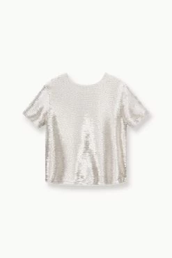 INGRID TOP | SILVER 10 INGRID TOP | SILVER -Chic Style Shop STAUD INGRID KNITTOP SILVER FALL 23 ECOM 1