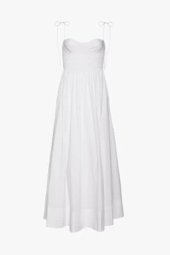 LANDRY DRESS | WHITE -Chic Style Shop STAUD LANDRY DRESS WHITE SUMMER ECOM 22