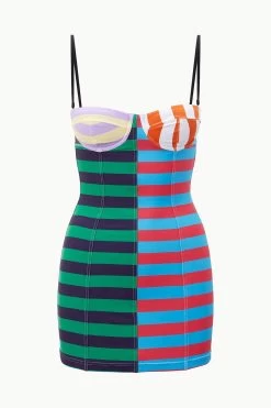 MAEVE SWIM DRESS | CABANA STRIPE MULTI -Chic Style Shop STAUD MAEVESWIM DRESS CABM SUPF 23 ECOM 1