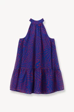 MARLOWE DRESS | LAPIS WAVY DOT 10 MARLOWE DRESS | LAPIS WAVY DOT -Chic Style Shop STAUD MARLOWE DRESS BLUE RED WAVY DOT SUPF 23 ECOM 1