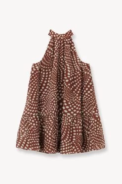 MARLOWE DRESS | CLOVE WAVY DOT -Chic Style Shop STAUD MARLOWE DRESS CLOVE WAVY DOTS SUPF 23 ECOM 1