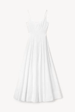 WELLS MAXI DRESS | WHITE -Chic Style Shop STAUD MAXI WELLS DRESS WHITE FALL 22 ECOM 1