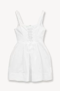 MINI SUTTON DRESS | WHITE -Chic Style Shop STAUD MINI SUTTON DRESS WHITE SUPF 23 ECOM 1