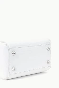 MINI SHIRLEY LEATHER BAG | WHITE BLACK -Chic Style Shop STAUD MINISHIRLEY BAG WHITEBLACK SPRING 23 ECOM 4