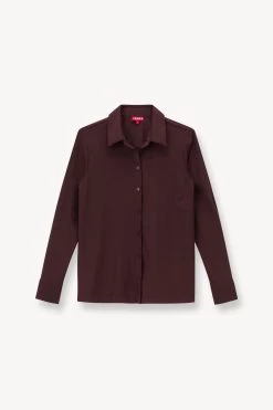 MIRIAM COVERUP TOP | BARK -Chic Style Shop STAUD MIRIAM TOP BARK SUPF 23 ECOM 1