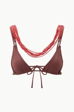 OLIVIA BEADED TRIANGLE TOP | CLOVE -Chic Style Shop STAUD OLIVIABEADEDTRIANGLE TOP CLOVE SUPF 23 ECOM 1 1