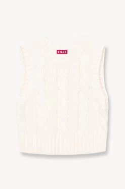 PINGO SWEATER | IVORY -Chic Style Shop STAUD PINGO SWEATER IVORY FALL 23 ECOM 1