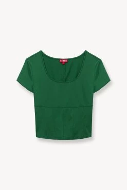 REPLAY TOP | COURT GREEN -Chic Style Shop STAUD REPLAY TOP GREEN SUPF 23 ECOM 1