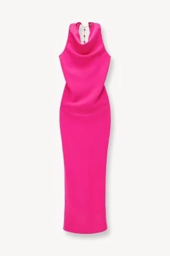 SHANNON DRESS | MAGENTA -Chic Style Shop STAUD SHANNON DRESS MAGENTA SPRING 23 ECOM 1