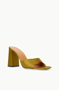 SLOANE HEEL | OLIVE SATIN -Chic Style Shop STAUD SLOANE HEEL OLIVESATIN SPRING 23 ECOM 2 2