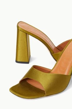 SLOANE HEEL | OLIVE SATIN -Chic Style Shop STAUD SLOANE HEEL OLIVE SATIN SPRING 23 ECOM 4 2