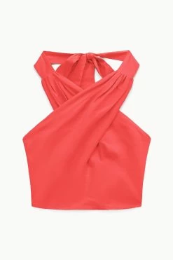 SMOCKED KAI TOP | HIBISCUS -Chic Style Shop STAUD SMOCKEDKAI TOP HIBISCUS SPRING 23 ECOM 1