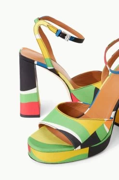 SOLANGE PLATFORM | MARBLE WAVE TAFFETA -Chic Style Shop STAUD SOLANGE PLATFORM MARBLEWAVE SUPF 23 ECOM 4