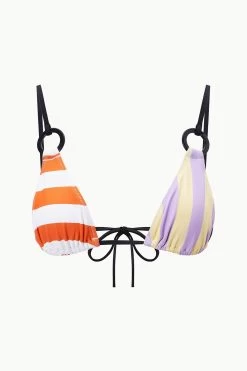 TATE TRIANGLE BIKINI TOP | CABANA STRIPE MULTI -Chic Style Shop STAUD TATEBIKINI TOP CABM SUPF 23 ECOM 1
