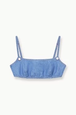 STAUD + WRANGLER THE JEAN BIKINI TOP | MID BLUE -Chic Style Shop STAUD THEJEANBIKINI DENIM MIDBLUE WRANGLER 23 ECOM 1