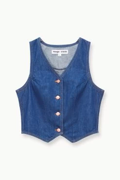 STAUD + WRANGLER THE VEST | DARK RINSE 14 STAUD + WRANGLER THE VEST | DARK RINSE -Chic Style Shop STAUD THEVEST VEST DARKRINSE WRANGLER 23 ECOM 1
