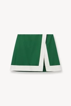 RALLY SKIRT | COURT GREEN IVORY -Chic Style Shop STAUD UNKNOWN SKIRT GREEN SUPF 23 ECOM 1