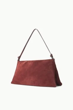 VIVI SHOULDER BAG | MAHOGANY SUEDE -Chic Style Shop STAUD VIVI SHOULDERBAG MAHOGANY FALL 23 ECOM 2
