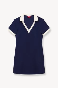 VOLLEY DRESS | NAVY IVORY -Chic Style Shop STAUD VOLLEY DRESS NAVY SUPF 23 ECOM 1 1