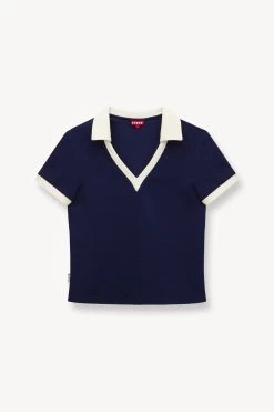 VOLLEY TOP | NAVY IVORY -Chic Style Shop STAUD VOLLEY TOP NAVY SUPF 23 ECOM 1