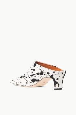 WALLY MULE | BLACK & WHITE HAIRCALF -Chic Style Shop STAUD WALLY MULE BLACKWHITEHAIRCALF FALL 23 ECOM 3