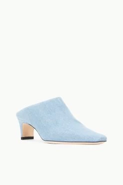 WALLY MULE | DENIM BLUE -Chic Style Shop STAUD WALLY MULE DENIMBLUE FALL 23 ECOM 2