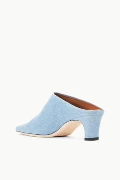 WALLY MULE | DENIM BLUE -Chic Style Shop STAUD WALLY MULE DENIMBLUE FALL 23 ECOM 3