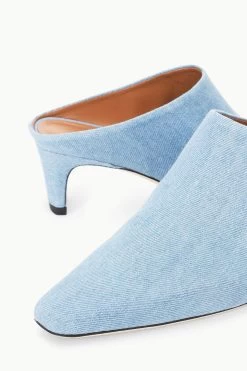 WALLY MULE | DENIM BLUE -Chic Style Shop STAUD WALLY MULE DENIMBLUE FALL 23 ECOM 4