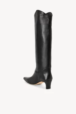 WESTERN WALLY BOOT | BLACK 14 WESTERN WALLY BOOT | BLACK -Chic Style Shop STAUD WESTERN WALLY BOOT BLACKLEATHER SEASON 22 ECOM 3