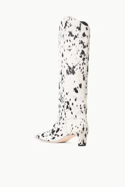 WESTERN WALLY BOOT | BLACK & WHITE HAIRCALF -Chic Style Shop STAUD WESTERNWALLY BOOT BLACKWHITEHAIRCALF FALL 23 ECOM 3