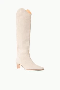 WESTERN WALLY BOOT | MINK SUEDE -Chic Style Shop STAUD WESTERNWALLY BOOT MINK FALL 23 ECOM 2