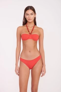 SYDNEY BEADED BIKINI TOP | RUBY