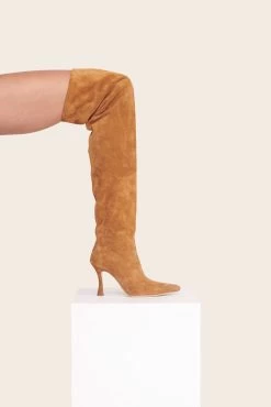 CAMI OVER THE KNEE BOOT | TAN SUEDE -Chic Style Shop Shoes2 00275 web