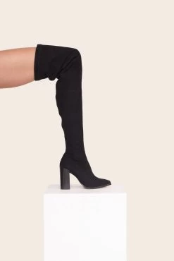 PAZ OVER THE KNEE BOOT | BLACK -Chic Style Shop Shoes2 00281 web