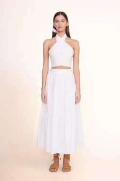 SMOCKED KAI TOP | WHITE -Chic Style Shop Smocked Kai Top White Sea Skirt White 00677 web