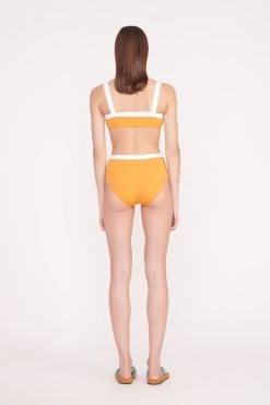 DEVON HIGH RISE BIKINI BOTTOM | NECTARINE WHITE -Chic Style Shop Swim 003 00050 web