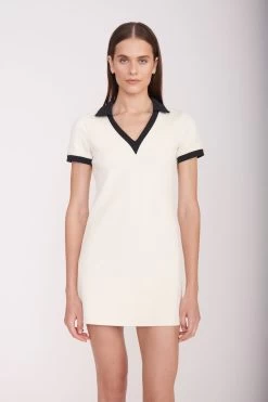 VOLLEY DRESS | IVORY BLACK -Chic Style Shop Volley Dress Ivory Black 028 01489 web
