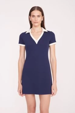 VOLLEY DRESS | NAVY IVORY -Chic Style Shop Volley Dress Navy Ivory 023 01295 web