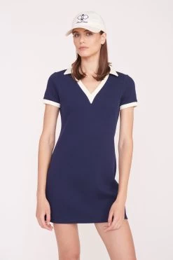 COURT HAT | WHITE -Chic Style Shop Volley Dress Navy Ivory 023 01300 web