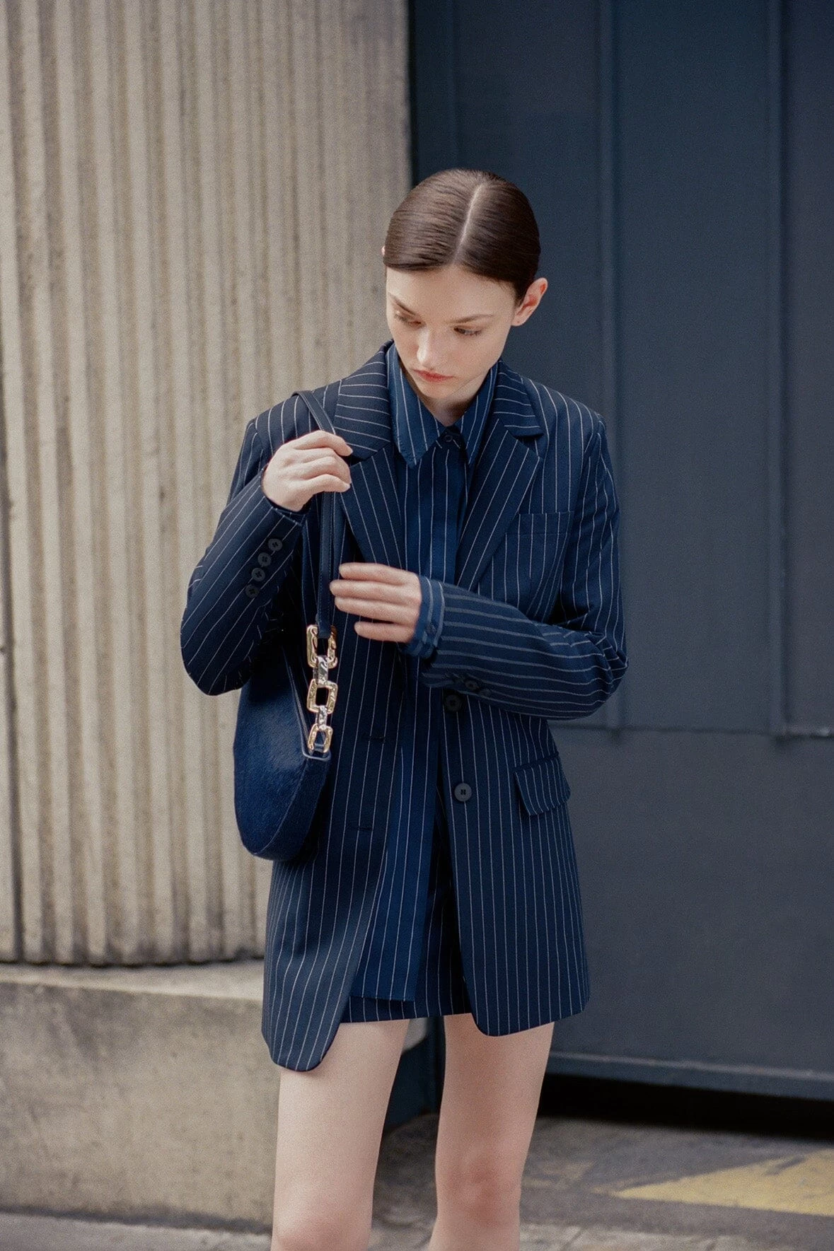 COLT SHOULDER BAG | NAVY HAIRCALF 2 COLT SHOULDER BAG | NAVY HAIRCALF - Image 2