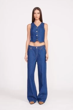 STAUD + WRANGLER THE LOOSE JEAN | DARK RINSE -Chic Style Shop Wrangler 0593 web
