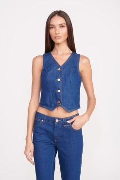 STAUD + WRANGLER THE VEST | DARK RINSE 13 STAUD + WRANGLER THE VEST | DARK RINSE -Chic Style Shop Wrangler 0755 web