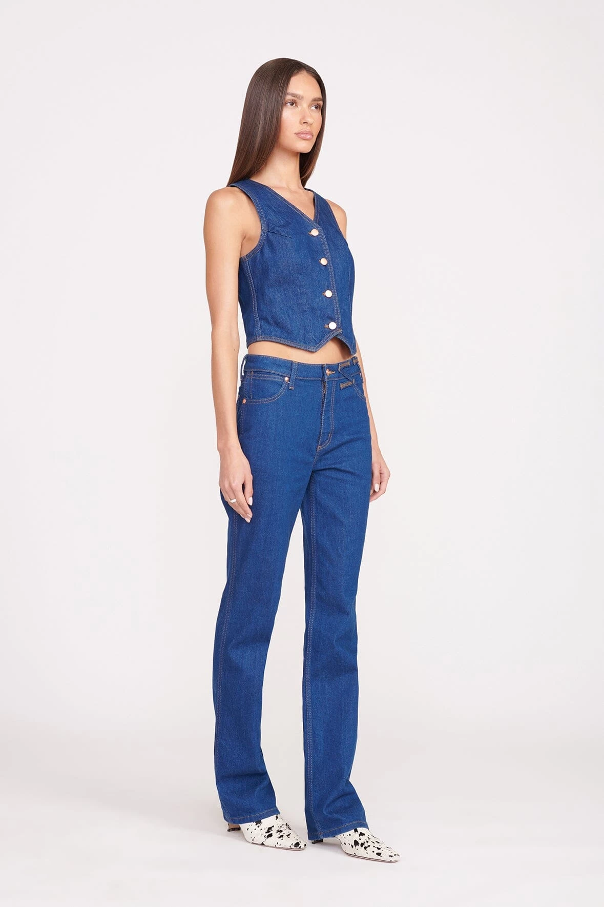 STAUD + WRANGLER THE VEST | DARK RINSE 3 STAUD + WRANGLER THE VEST | DARK RINSE - Image 3