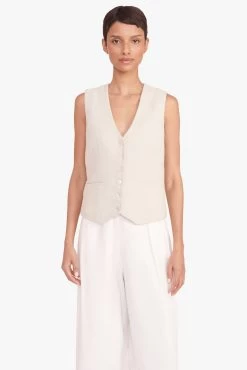 BRETT VEST | OAT MILK