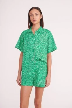 CHANNING TOP | GREEN PALM -Chic Style Shop channing top zoey short green palm 01567 web