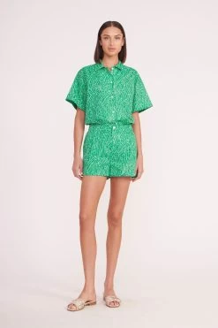 CHANNING TOP | GREEN PALM -Chic Style Shop channing top zoey short green palm 01580 web