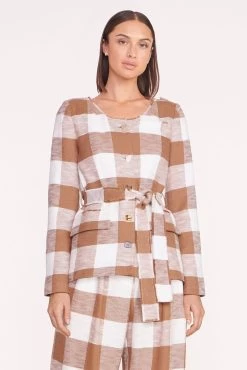 LUISA PANT | TOBACCO GINGHAM 6 LUISA PANT | TOBACCO GINGHAM -Chic Style Shop charles blazer oat milk 02121 web 1